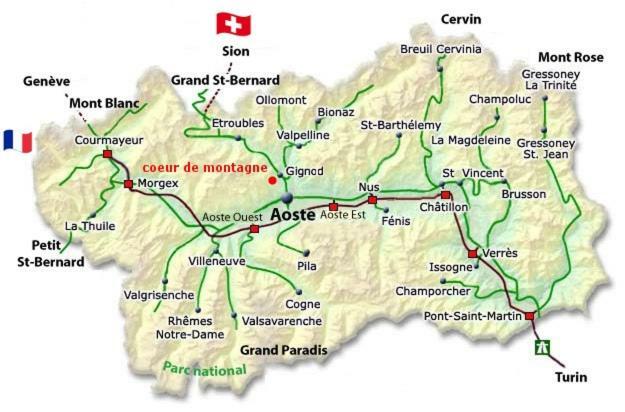 Coeur De Montagne Lejlighed Gignod Eksteriør billede